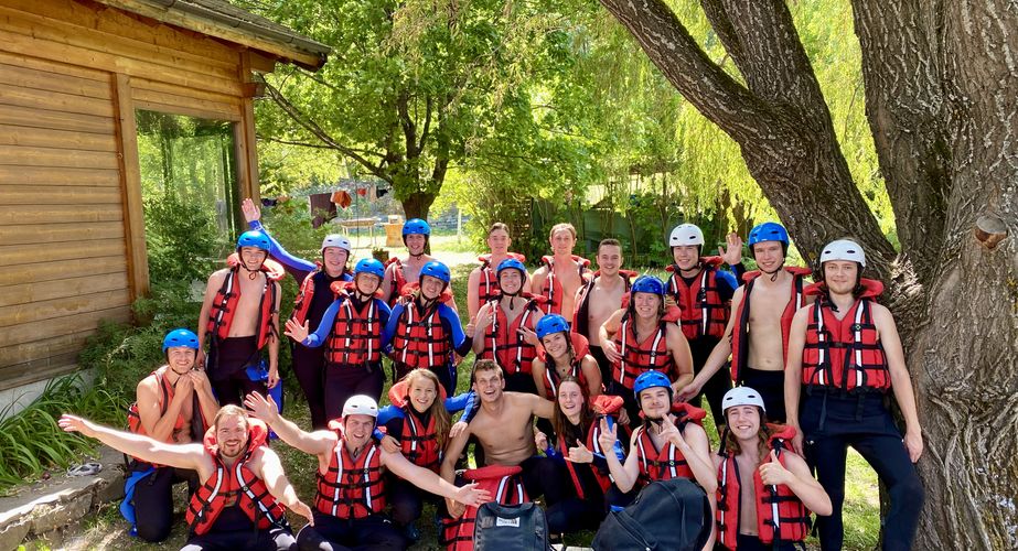 Raften Frankrijk groepsfoto Raften Frankrijk groepsfoto